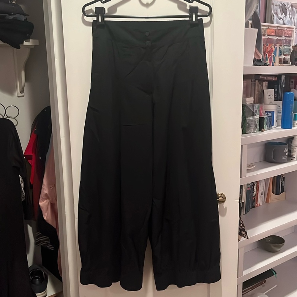Designer cropped wide-leg pants